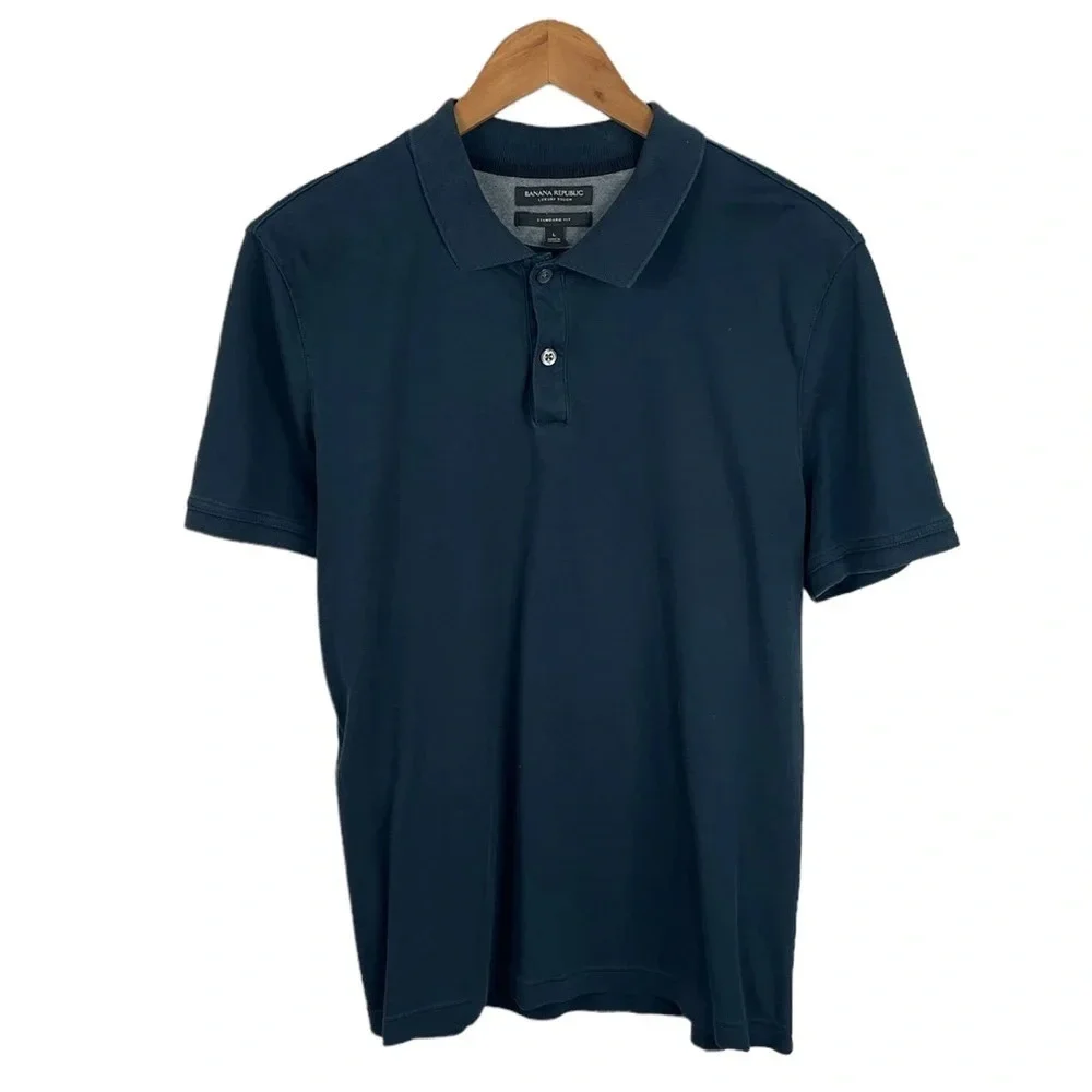 PO583 Mens Banana Republic Luxury Touch Standard Fit Polo Shirt M